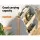 Keezi Kids Toy Box Bookshelf Organiser: MDF Solid Wood, 52x46x59cm, Lockable Wheels, Double-Sided Storage, Grey Pine