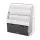 Keezi 3-Tier Kids Bookshelf with Storage Box, Eco-Friendly Particle Board, 60x30x70cm - EN71 Certified, White/Grey