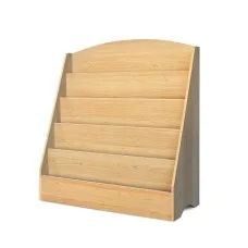 Keezi 5-Tier Kids Bookshelf Organiser, 80x30x85.5cm, Child-Safe Particle Board with Rounded Edges, Easy Assembly & Clean