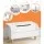 Keezi Kids 2-in-1 Toy Box & Bookshelf Organiser, 12mm MDF, 80x28x44.5cm, Eco-Friendly, White/Natural Finish