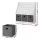 Keezi Kids Bookshelf - 4-Tier Storage with Toy Box & Magazine Rack, White/Grey, Safe Design, Easy Clean, 92x30x89cm