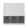 Keezi Kids Bookshelf - 4-Tier Storage with Toy Box & Magazine Rack, White/Grey, Safe Design, Easy Clean, 92x30x89cm