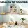 Keezi 4-Tier Kids Bookshelf - White Wooden Bookcase with House Design, Easy-Clean Melamine, 91x74x24cm, Anti-Tip Safe