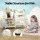 Keezi 3-Tier Kids Bookshelf Bookcase - White, Metal Frame, Water-Resistant, 75x30x83cm, Toy Storage Organiser, Ages 3