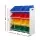 Keezi Kids Toy Box Organiser: 4-Tier Bookshelf with 12 Removable Bins, Melamine Finish, Eco-Friendly, Easy Assembly