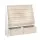 Keezi 4-Tier Kids Bookshelf & Magazine Rack with Storage Bins, Eco-Friendly MDF, 71x23x74cm, White - Child-Safe Design