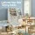 Keezi Kids Bookshelf & Storage Organiser, White – 3-in-1 Design with Sling Pouches, Shelves & Drawer, 91x39.5x80cm