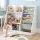 Keezi Kids Bookshelf and Storage Organiser with 6 Book Slings White 3-Tier Shelves and Fabric Drawer