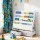 Keezi Metal Kids Bookshelf with Removable Fabric Drawers, 70x28x76cm, White - Modern Storage Rack & Toy Organiser