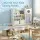Keezi Kids Bookshelf & Toy Storage Unit - 3-Tier Shelves, 2 Bins, 2 Cabinets, HDPE, 115x31.5x97
