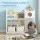 Keezi Kids Bookshelf & Toy Storage Unit - 3-Tier Shelves, 2 Bins, 2 Cabinets, HDPE, 115x31.5x97