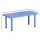 Keezi Kids 60x120cm Square Activity Table - Durable HDPE Plastic, Adjustable Feet, Indoor/Outdoor Use, Safety Certified