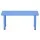 Keezi Kids 60x120cm Square Activity Table - Durable HDPE Plastic, Adjustable Feet, Indoor/Outdoor Use, Safety Certified