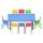 Keezi 9PCS Kids Activity Table and Chairs Set - HDPE Plastic, Adjustable Feet, Stackable, EN71 Certified, 100kg Capacity