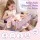Keezi Kids Travel Tray Car Seat Lap Desk Portable Car and Airplane Organiser with Tablet Stand and Cup Holder Pink