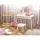 Keezi Kids Dressing Table & Chair Set - White Vanity with Mirror, Drawer, MDF & Rubberwood, Safe Rounded Corners