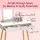 Keezi Kids Dressing Table Vanity Set with Mirror & Chair – Pine Wood, Spacious Drawers, for Ages 3-7, White, 100cm