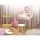 Keezi Kids Vanity Set: White MDF & Rubberwood Dressing Table with Mirror, Drawer, and Chair - Safe, Durable Design