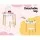 Keezi Kids Vanity Set: White MDF & Rubberwood Dressing Table with Mirror, Drawer, and Chair - Safe, Durable Design