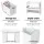 Keezi 3PCS Kids Table & Chairs Set with Storage Box, Eco-Friendly MDF, Kid-Safe Design, White 75x48x43cm, Easy Assembly