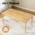 Keezi Kids Table and 2 Chairs Set, 100% Pinewood, Natural Finish, 120x60x53cm, Durable, Non-Toxic, Ages 3+