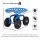 Gardeon Garden Seat 360° Swivel, Adjustable Height, Heavy Duty Steel Frame, 150kg Capacity, All-Terrain Wheels, Blue