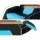 Keezi Kids Recliner Chair - PU Leather Gaming Sofa Lounge with Adjustable Backrest, Footrest, Headrest, Black & Blue