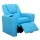 Keezi Kids Recliner Chair - Blue PU Leather Sofa Lounge with Cup Holder, Plush Cushioning, 65x42x61cm, Child-Safe Design