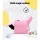 Keezi Kids Recliner Chair - Pink PU Leather Sofa with Cup Holder, Plush 9cm Cushion, Metal Frame, 65x42x61cm Armchair