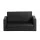 Keezi 2-Seater Kids Flip Open Sofa Bed, PU Leather Black, Sturdy Timber Frame, Soft Padding, Ages 3+