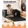 Keezi 2-Seater Kids Flip Open Sofa Bed, PU Leather Black, Sturdy Timber Frame, Soft Padding, Ages 3+