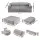 Keezi 12 Piece Modular Kids Play Couch Sofa Set with Washable Covers and 9+ Shapes Grey Indoor Playroom Use