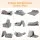 Keezi 12 Piece Modular Kids Play Couch Sofa Set with Washable Covers and 9+ Shapes Grey Indoor Playroom Use