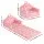 Keezi Kids 2-in-1 Fold Out Sofa Bed with Washable Cover, Glow Pattern, Storage Pocket and Carry Handle Pink