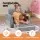 Keezi Kids 2-Seater Sofa: Flip Open Couch Lounger, Timber Structure, High-Density Foam, Removable Cover, Grey, 3+ Years