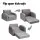 Keezi Kids 2-Seater Sofa: Flip Open Couch Lounger, Timber Structure, High-Density Foam, Removable Cover, Grey, 3+ Years