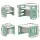Keezi 3PCS Kids Table and Chairs Set, HDPE, Multipurpose, Durable, Lightweight, Easy to Assemble, Ages 3+, Green