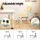 Keezi Kids Table and 4 Chairs Set with Draw-On Tabletop, Height Adjustable, Non-Toxic PP, Yellow and White, Ages 3+