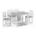 Keezi 2 in 1 Kids Activity Table Set with Storage Bench & 2 Chairs, MDF & Particle Board, Grey, Ideal for Play & Crafts