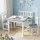 Keezi 2 in 1 Kids Activity Table Set with Storage Bench & 2 Chairs, MDF & Particle Board, Grey, Ideal for Play & Crafts