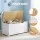 Keezi 2-in-1 Kids Table Set: White/Natural MDF, Includes Storage Bench & 2 Chairs, Ideal for Play, Craft & Learning
