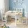 Keezi 2-in-1 Kids Table Set: White/Natural MDF, Includes Storage Bench & 2 Chairs, Ideal for Play, Craft & Learning