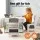 Keezi 4-in-1 Kids Wooden Activity Table Set with Storage, Reversible Blackboard/Whiteboard, 2 Grey Ergonomic Chairs