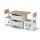 Keezi Kids Wooden Table & 2 Chairs Set with Storage Drawers, Ideal for Crafts, Reading & Play, Natural Finish, Ages 3+