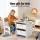 Keezi Kids Wooden Table & 2 Chairs Set with Storage Drawers, Ideal for Crafts, Reading & Play, Natural Finish, Ages 3+