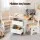Keezi Kids Wooden Table & 2 Chairs Set with Storage Drawers, Ideal for Crafts, Reading & Play, Natural Finish, Ages 3+