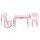 Keezi Kids Table and 2 Chairs Set Pink, Non-Toxic PP, Sturdy, Smooth Edges, Ages 3+, 75x52.5x49cm,
