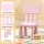 Keezi Kids Table and 2 Chairs Set Pink, Non-Toxic PP, Sturdy, Smooth Edges, Ages 3+, 75x52.5x49cm,