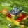 Keezi Kids Outdoor Table & Chairs Set with Adjustable Umbrella, Multicoloured Plastic, for Ages 3-6, Indoor/Outdoor Fun