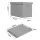 Keezi Large Grey Toy Box Chest with Flip-Top Lid, Collapsible Linen Organiser, 83L Storage, No Assembly Required